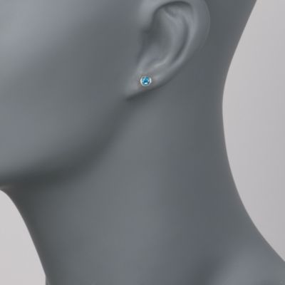 .50 ct. t.w. Blue Topaz Stud Earrings in Sterling Silver &mdash; Alt Image 2