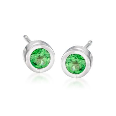 .50 ct. t.w. Tsavorite Stud Earrings in Sterling Silver &mdash; Alt Image 1