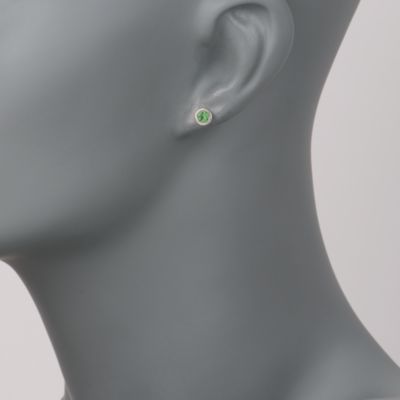 .50 ct. t.w. Tsavorite Stud Earrings in Sterling Silver &mdash; Alt Image 2