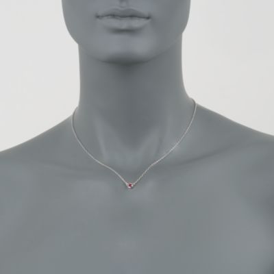 .25 Carat Ruby Necklace in Sterling Silver. 18" &mdash; Alt Image 2