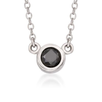 .40 Carat Black Diamond Necklace in Sterling Silver &mdash; Alt Image 1