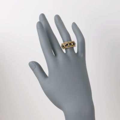 Set of 3 Black 3.75 ct. t.w. CZ Stacking Rings In Vermeil &mdash; Alt Image 2
