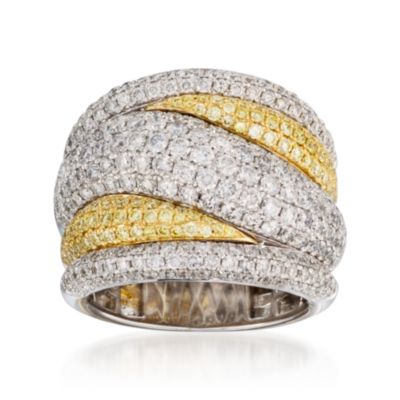 3.65 ct. t.w. Yellow and White Diamond Ring in 18kt Two-Tone Gold &mdash; Alt Image 1