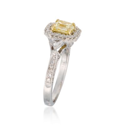 1.05 ct. t.w. Yellow and .85 ct. t.w. White Diamond Ring in 18kt White Gold &mdash; Alt Image 3