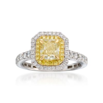 1.75 ct. t.w. Yellow and White Diamond Ring in 18kt Two-Tone Gold &mdash; Alt Image 1