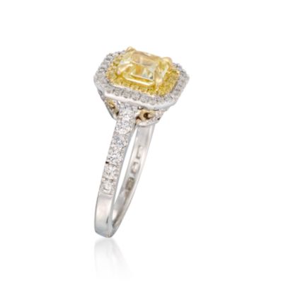 1.75 ct. t.w. Yellow and White Diamond Ring in 18kt Two-Tone Gold &mdash; Alt Image 2