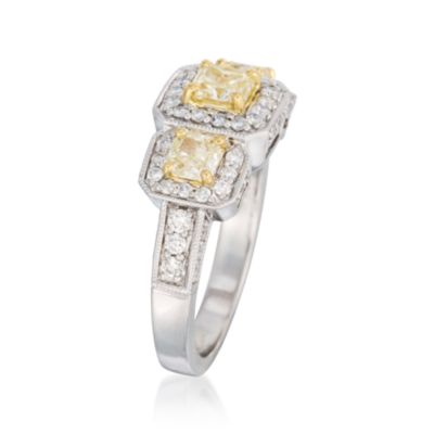 1.90 ct. t.w. Yellow and White Diamond Ring in 18kt Two-Tone Gold &mdash; Alt Image 3