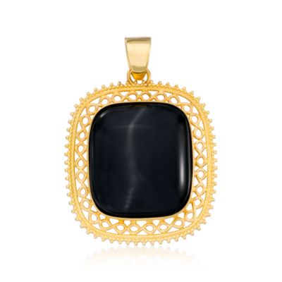 Onyx Pendant in Vermeil &mdash; Alt Image 1