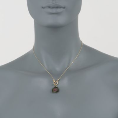 4.80 Carat Tourmaline Necklace in 14kt Yellow Gold. 17" &mdash; Alt Image 2