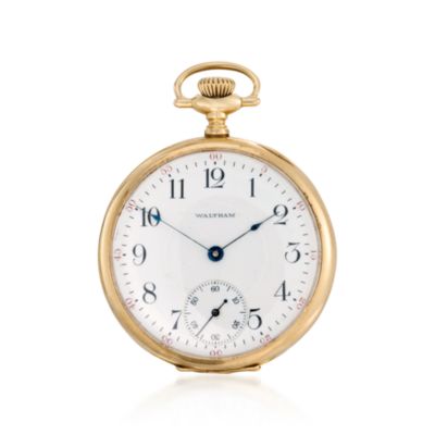 C.1913 Vintage Waltham 14kt Yellow Gold Pocket Watch &mdash; Alt Image 1