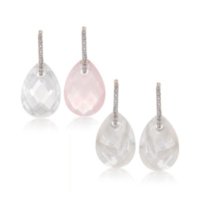 .10 ct. t.w. Diamond Hoops With Interchangeable Gemstone Drops &mdash; Alt Image 1