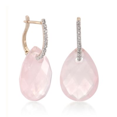 .10 ct. t.w. Diamond Hoops With Interchangeable Gemstone Drops &mdash; Alt Image 3