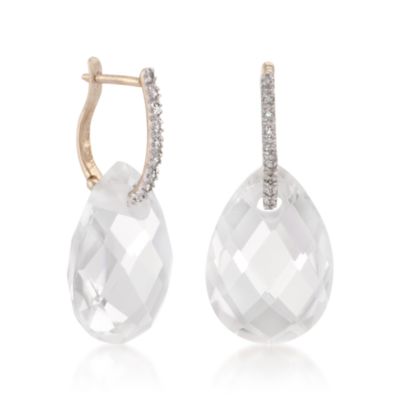 .10 ct. t.w. Diamond Hoops With Interchangeable Gemstone Drops &mdash; Alt Image 5