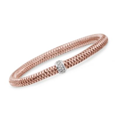 Roberto Coin .20 ct. t.w. Diamond "Primavera" Bracelet in 18kt Two-Tone Gold. 7" &mdash; Alt Image 1
