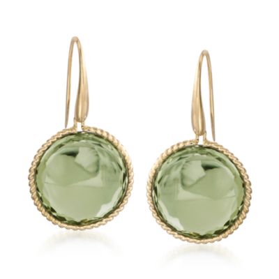 Roberto Coin 38.60 ct. t.w. "Ipanema" Green Amethyst Earrings in 18kt Yellow Gold &mdash; Alt Image 1