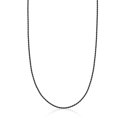 Black Rhodiumed Sterling Silver Necklace &mdash; Alt Image 1
