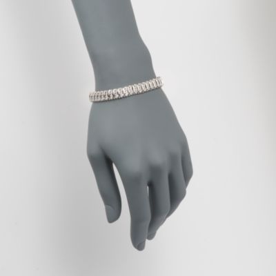 1.10 ct. t.w. Diamond Bar Bracelet in Sterling Silver &mdash; Alt Image 2