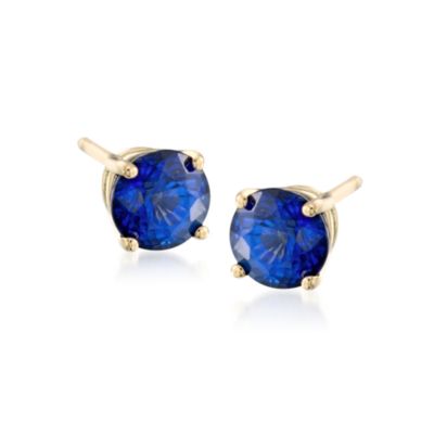 1.15 ct. t.w. Sapphire Stud Earrings in 14kt Yellow Gold &mdash; Alt Image 1