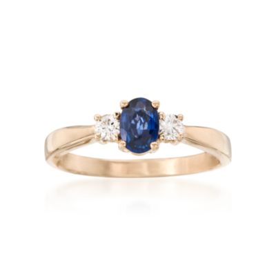 .60 Carat Sapphire and .15 ct. t.w. Diamond Ring in 14kt Yellow Gold &mdash; Alt Image 1