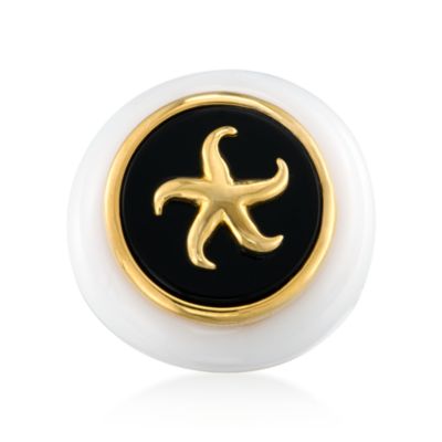 Italian Enamel Starfish Ring in Vermeil &mdash; Alt Image 1
