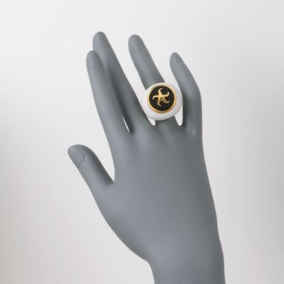 Italian Enamel Starfish Ring in Vermeil &mdash; Alt Image 2