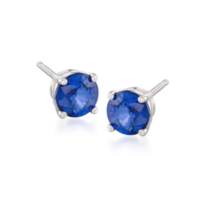 1.15 ct. t.w. Sapphire Earrings in 14kt White Gold &mdash; Alt Image 1