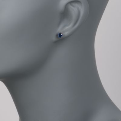 1.15 ct. t.w. Sapphire Earrings in 14kt White Gold &mdash; Alt Image 2