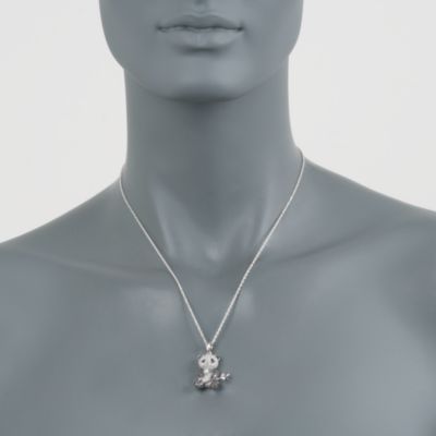 .15 ct. t.w. Black and White Diamond Panda Necklace In Sterling Silver &mdash; Alt Image 3