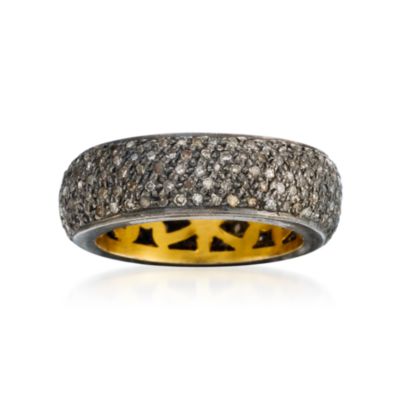 1.20 ct. t.w. Diamond Eternity Band In Sterling Silver and 14kt Yellow Gold. Size 5 &mdash; Alt Image 1