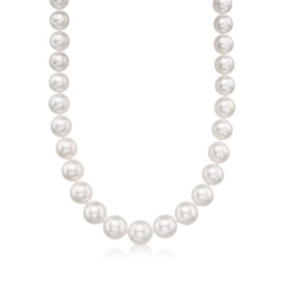 10-13mm South Sea Pearl Necklace With 14kt White Gold Clasp. 18" &mdash; Alt Image 1