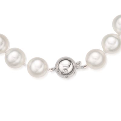 10-13mm South Sea Pearl Necklace With 14kt White Gold Clasp. 18" &mdash; Alt Image 3