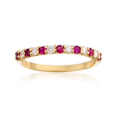 .25 ct. t.w. Ruby and .15 ct. t.w. Diamond Ring In 14kt Yellow Gold &mdash; Alt Image 1