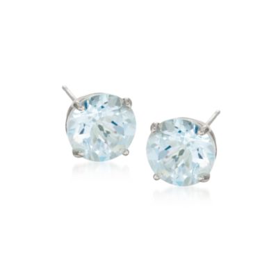 3.50 ct. t.w. Aquamarine Stud Earrings in 14kt White Gold &mdash; Alt Image 1