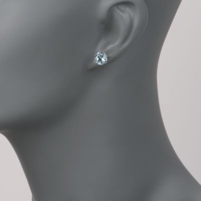 3.50 ct. t.w. Aquamarine Stud Earrings in 14kt White Gold &mdash; Alt Image 2