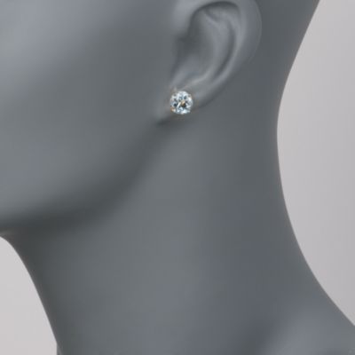 3.50 ct. t.w. Aquamarine Stud Earrings in 14kt Yellow Gold &mdash; Alt Image 2