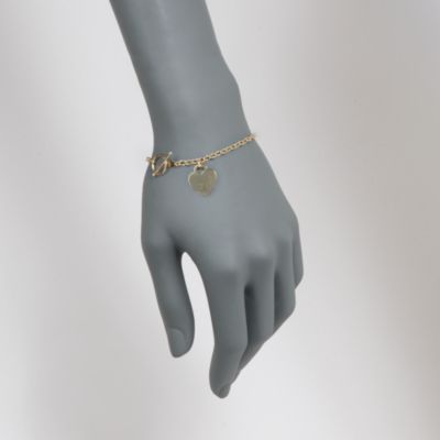 14kt Yellow Gold Heart Charm Bracelet &mdash; Alt Image 2