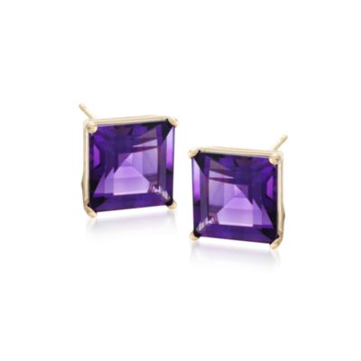 1.70 ct. t.w. Amethyst Stud Earrings in 14kt Yellow Gold &mdash; Alt Image 1