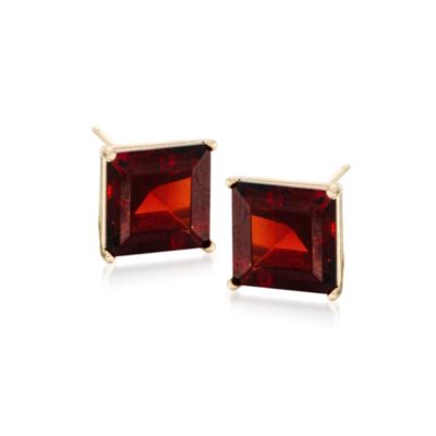 4.20 ct. t.w. Garnet Stud Earrings in 14kt Yellow Gold &mdash; Alt Image 1