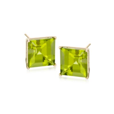 3.70 ct. t.w. Peridot Stud Earrings in 14kt Yellow Gold &mdash; Alt Image 1