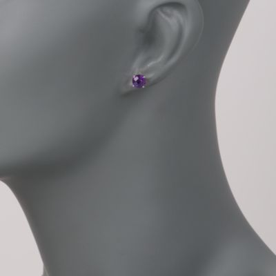 1.50 ct. t.w. Amethyst Stud Earrings in 14kt White Gold &mdash; Alt Image 2