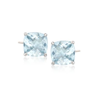 1.50 ct. t.w. Aquamarine Stud Earrings in 14kt White Gold &mdash; Alt Image 1