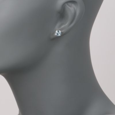 1.50 ct. t.w. Aquamarine Stud Earrings in 14kt White Gold &mdash; Alt Image 2