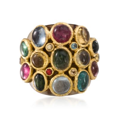 16.70 ct. t.w. Multi-Gem Ring in Vermeil. Size 5 &mdash; Alt Image 1
