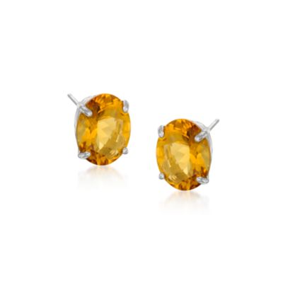 1.50 ct. t.w. Citrine Stud Earrings in 14kt White Gold &mdash; Alt Image 1