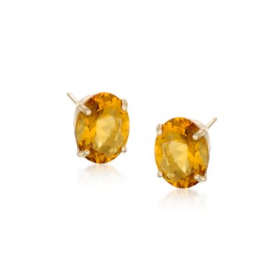3.30 ct. t.w. Citrine Stud Earrings in 14kt Yellow Gold &mdash; Alt Image 1