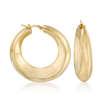 Italian Vermeil Hoop Earrings &mdash; Alt Image 1