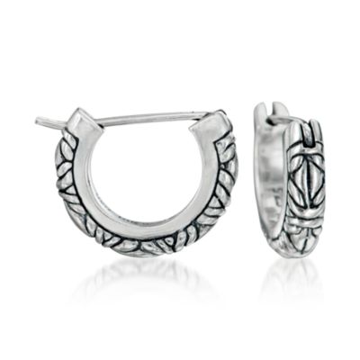 Balinese Turquoise Earrings in Sterling Silver and 18kt Yellow Gold &mdash; Alt Image 3