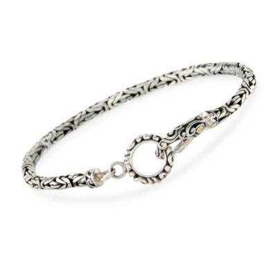 Balinese Sterling Silver and 18kt Yellow Gold Bali Bracelet &mdash; Alt Image 1