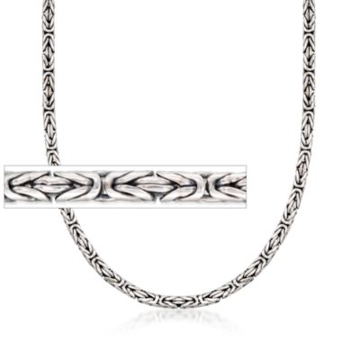 Balinese Sterling Silver and 18kt Yellow Gold 3mm Bali Chain Necklace &mdash; Alt Image 1
