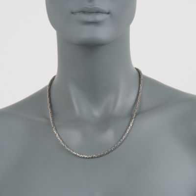 Balinese Sterling Silver and 18kt Yellow Gold 3mm Bali Chain Necklace &mdash; Alt Image 4